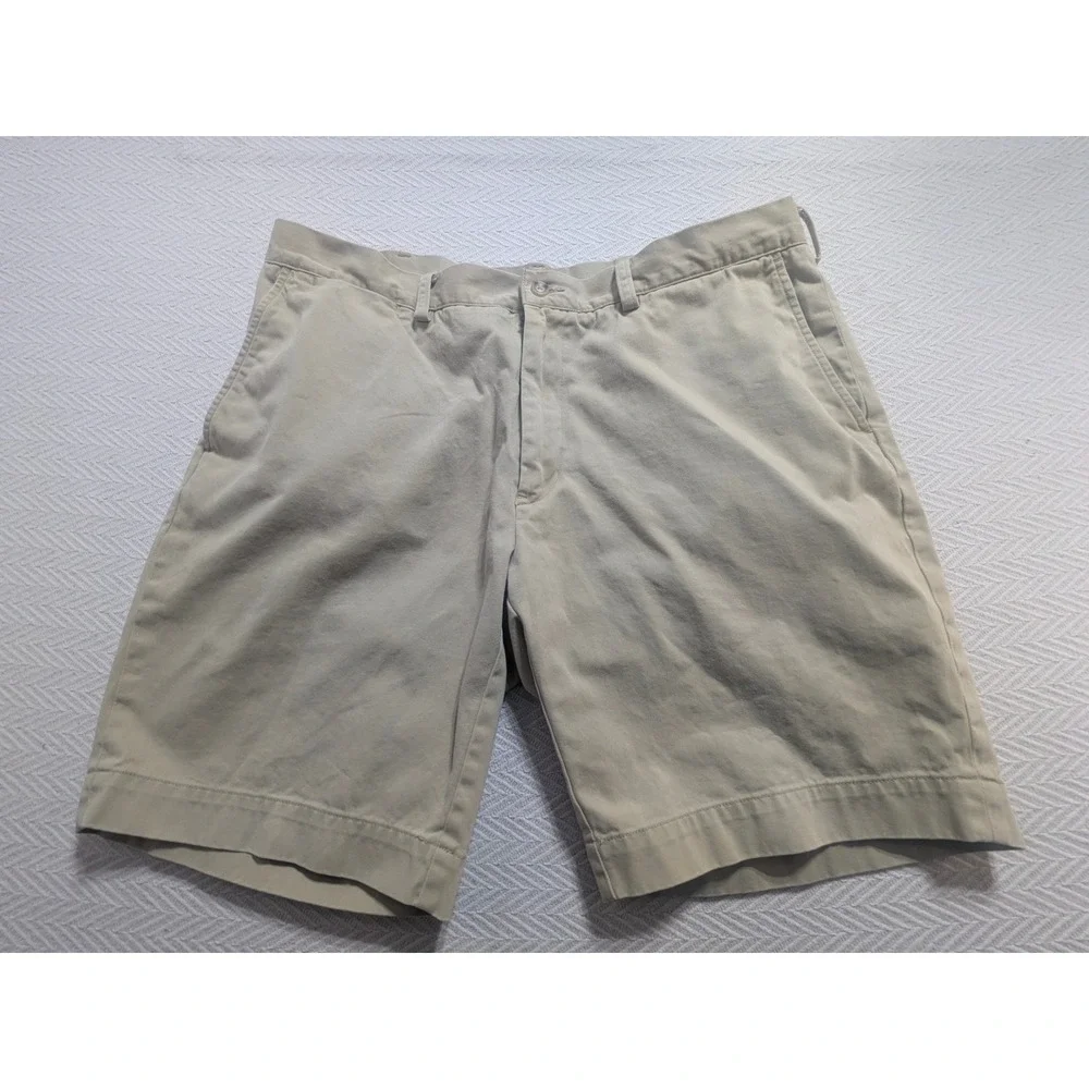 Polo Ralph Lauren shorts  Men's Khaki Chino Size 36 Classic Flat Front Cotton